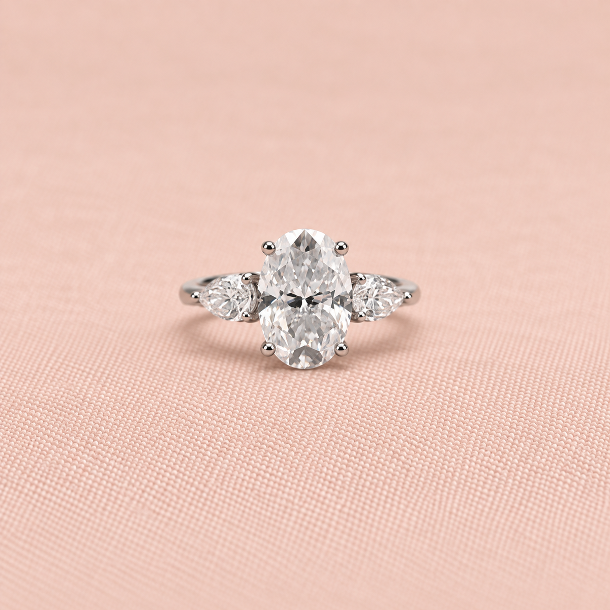 Zaina Elara oval lab grown diamond ring design, detail view 7