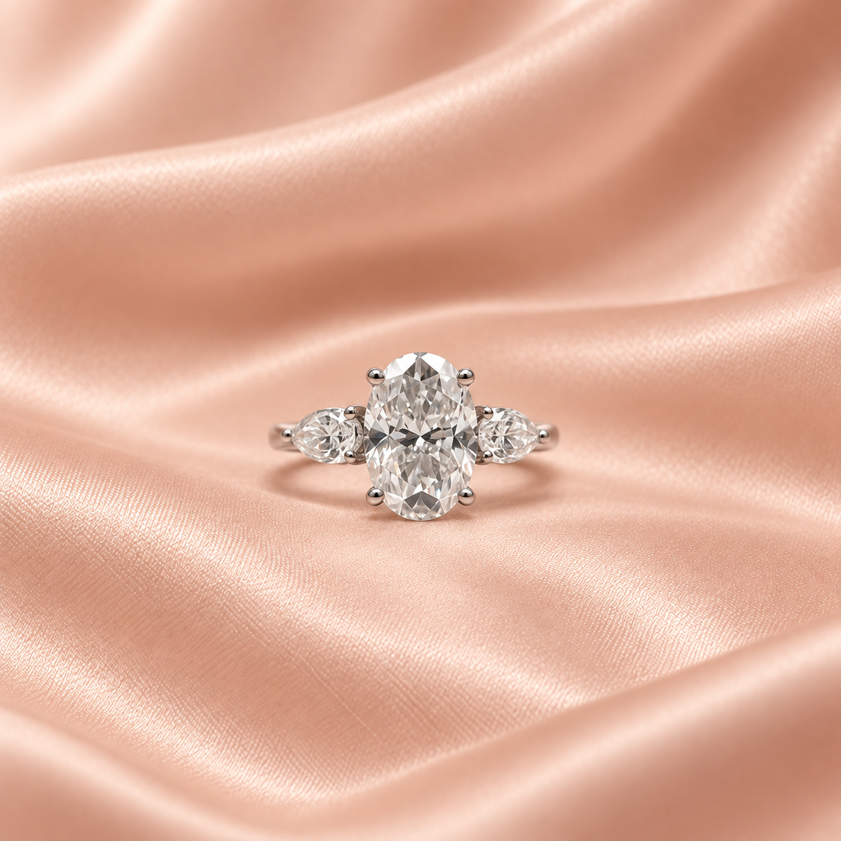 Zaina Elara oval lab grown diamond ring design, detail view 6