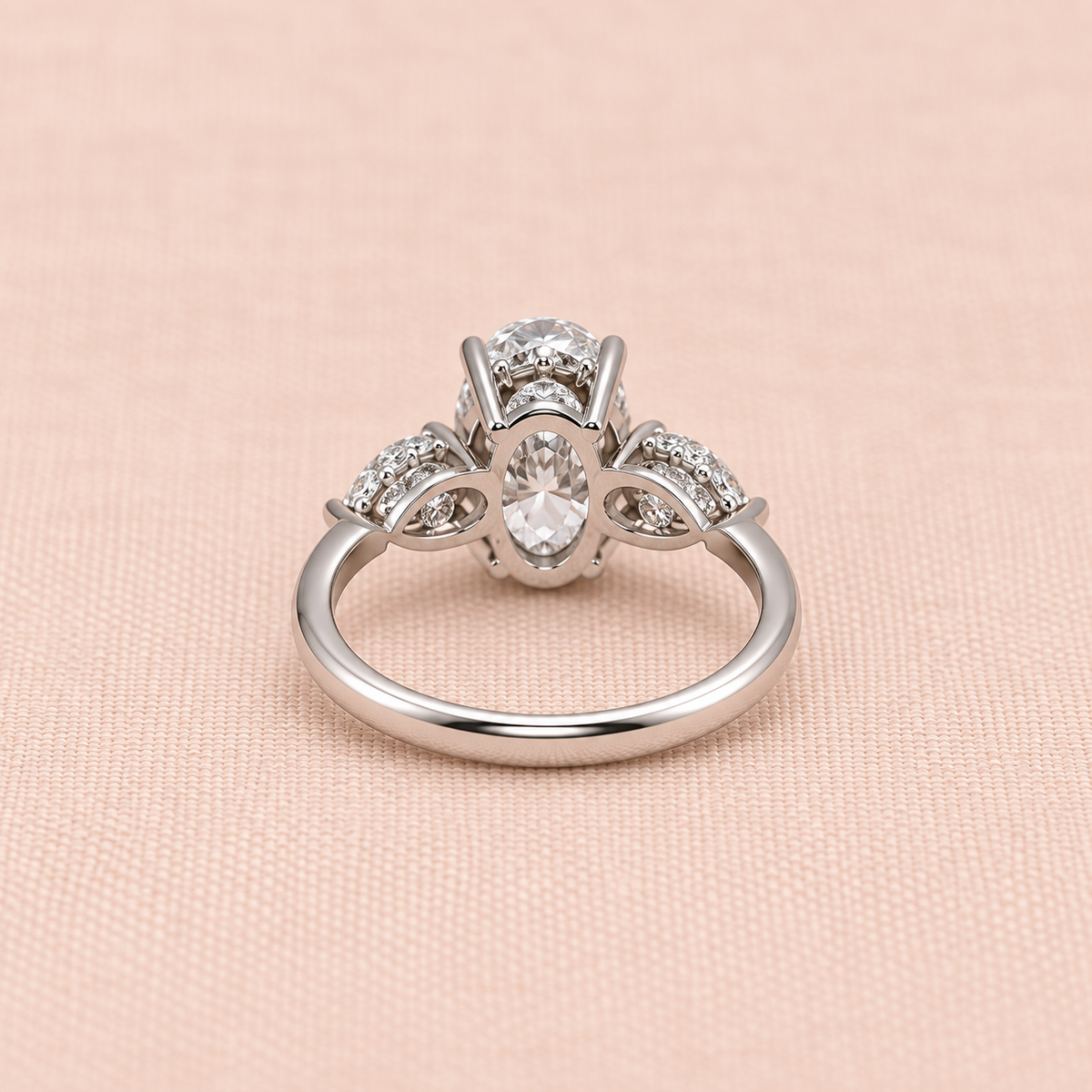 Zaina Elara oval lab grown diamond ring design, detail view 9