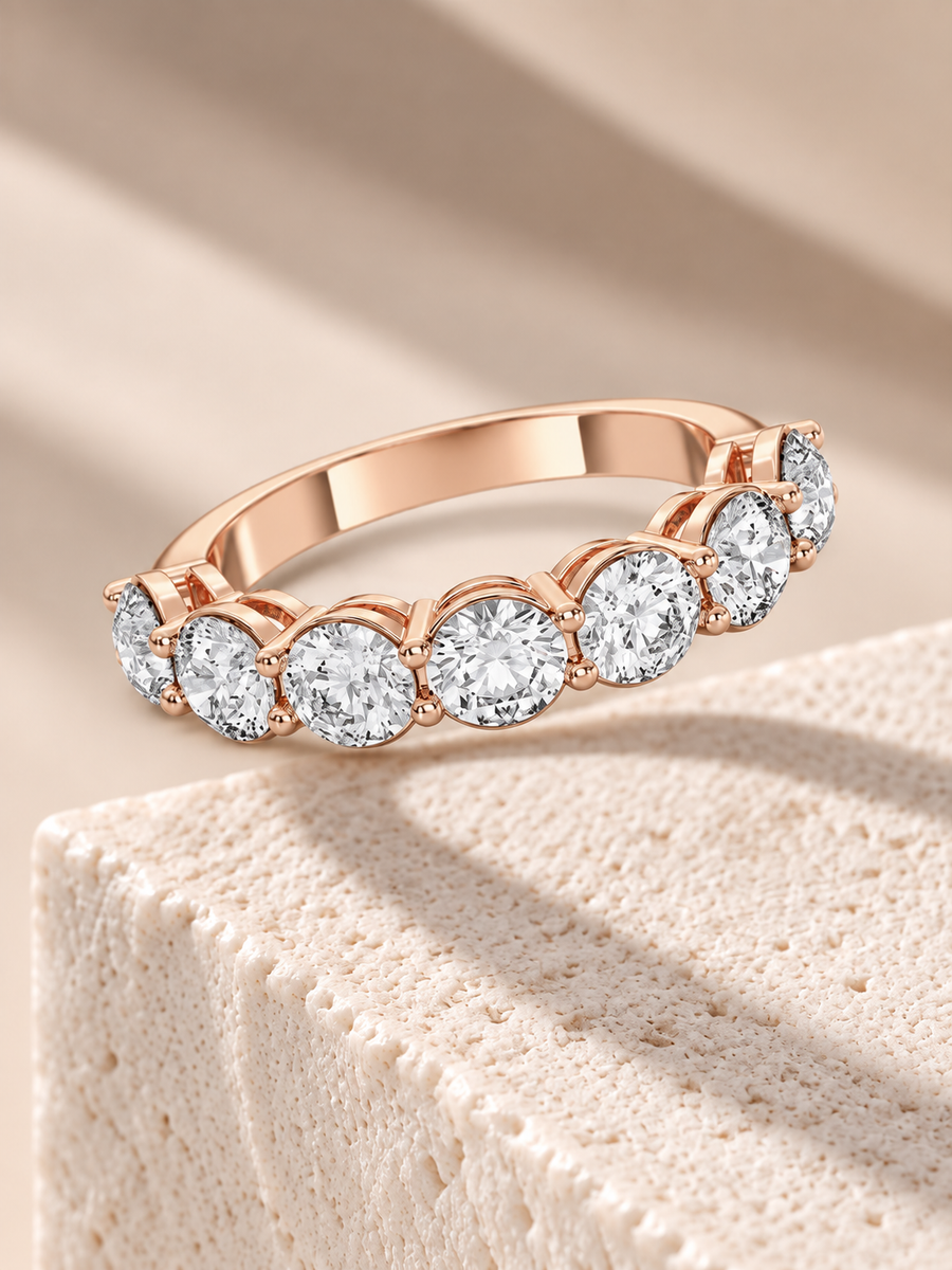 Zaina Cadence round 3 ct lab grown diamond ring design, alternate view
