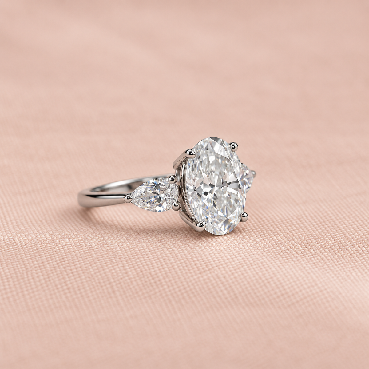 Zaina Elara oval lab grown diamond ring design, detail view 3