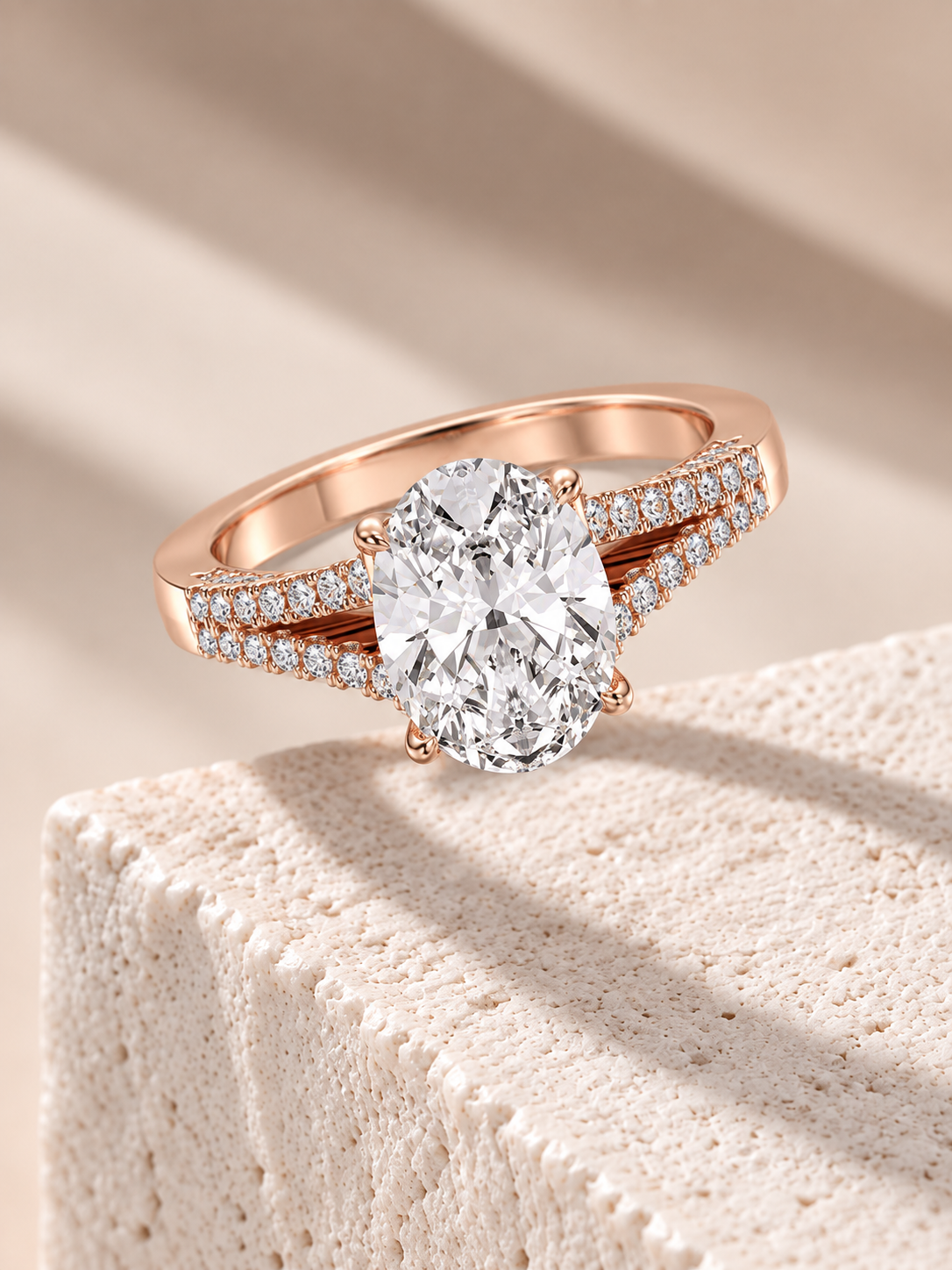 Zaina Elara oval lab grown diamond ring design, alternate view