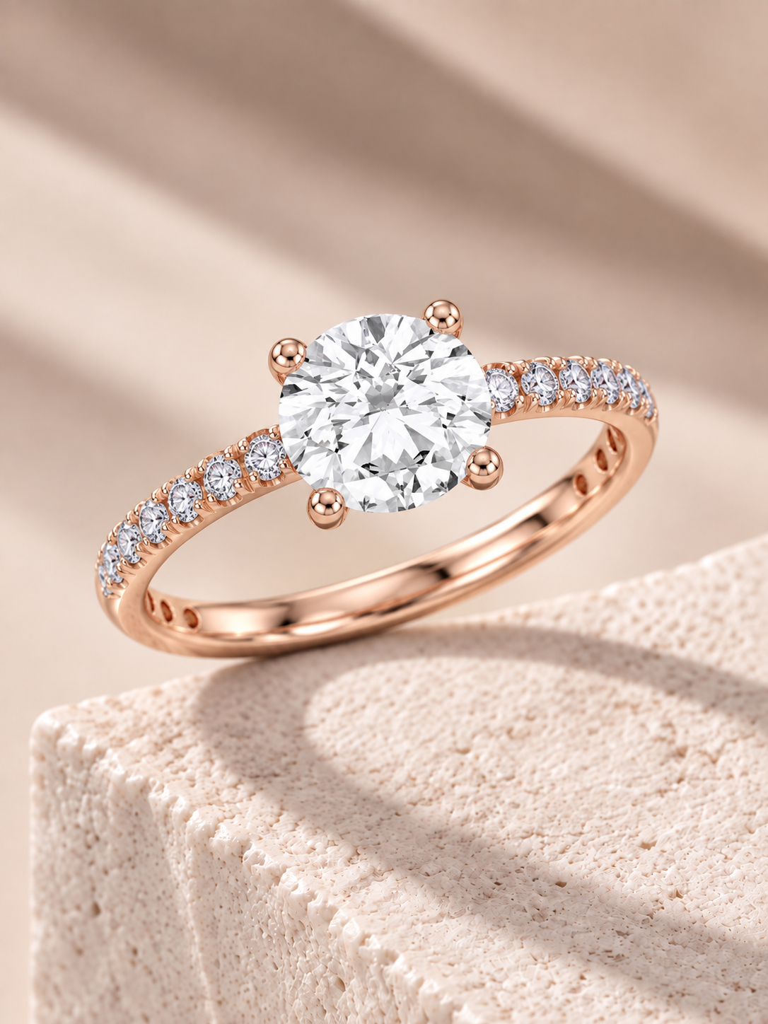 Zaina Eloise round lab grown diamond ring design, alternate view