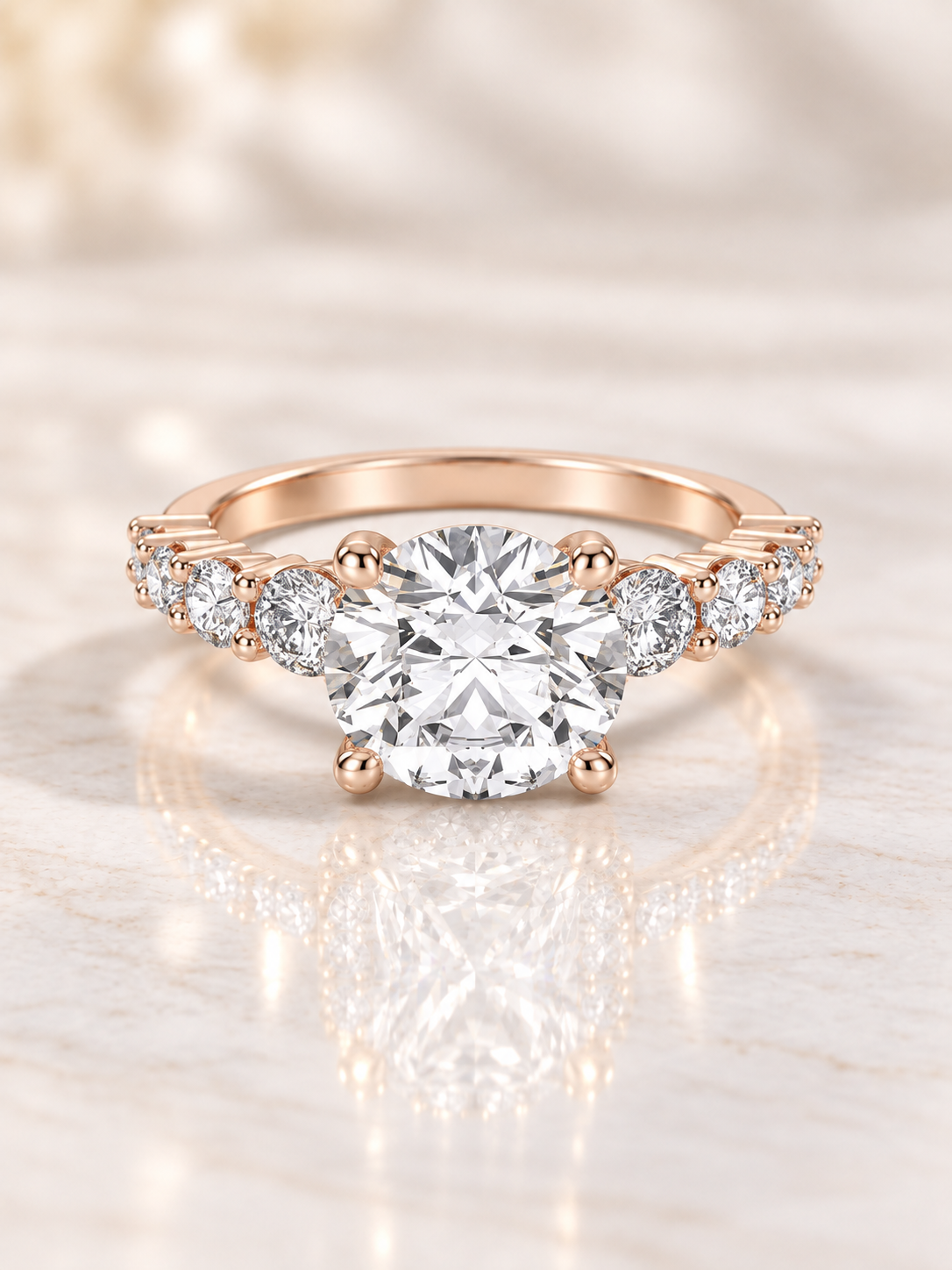 Zaina Mira oval lab grown diamond ring design, product view