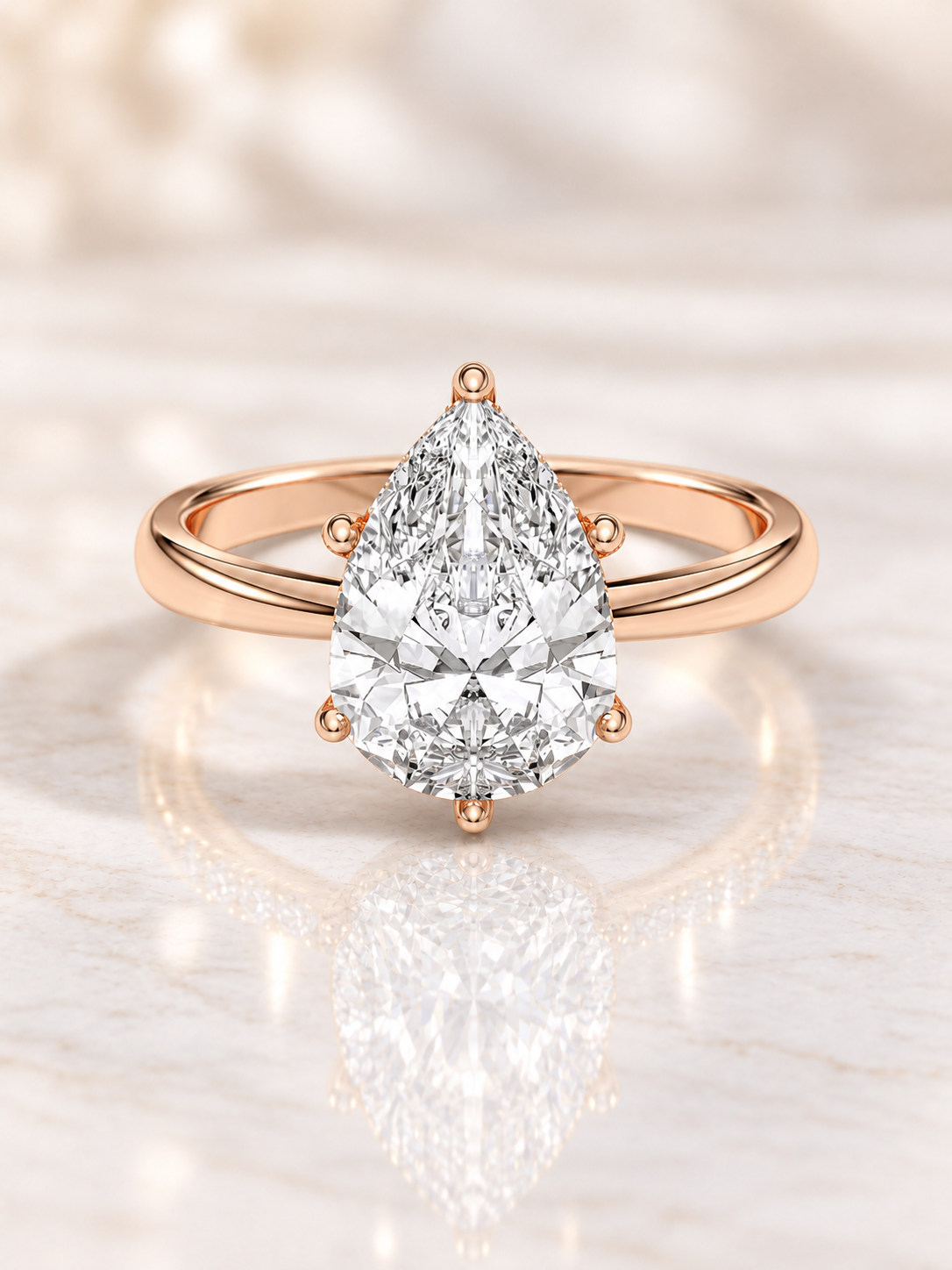 Zaina Nova pear lab grown diamond ring design, product view