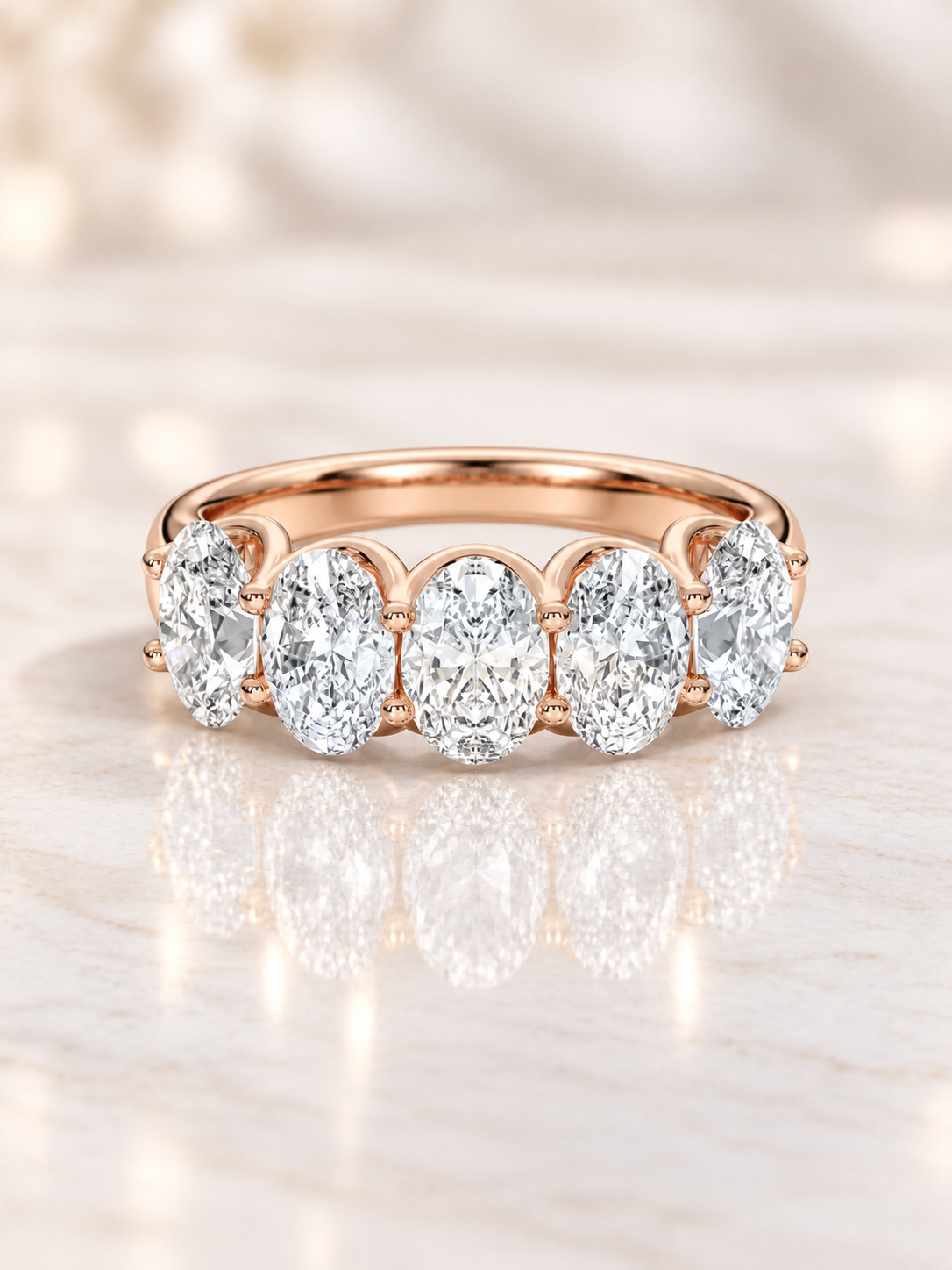 Zaina Rue oval 4 ct lab grown diamond ring design, product view
