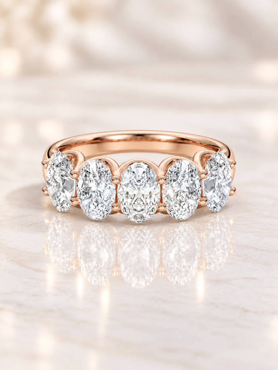 Zaina Rue oval 4 ct lab grown diamond ring design, product view