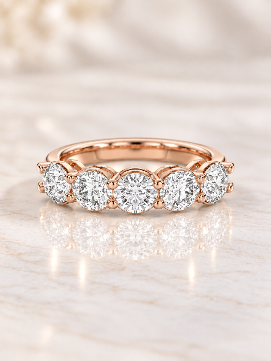 Zaina Rue round 2 ct lab grown diamond ring design, product view