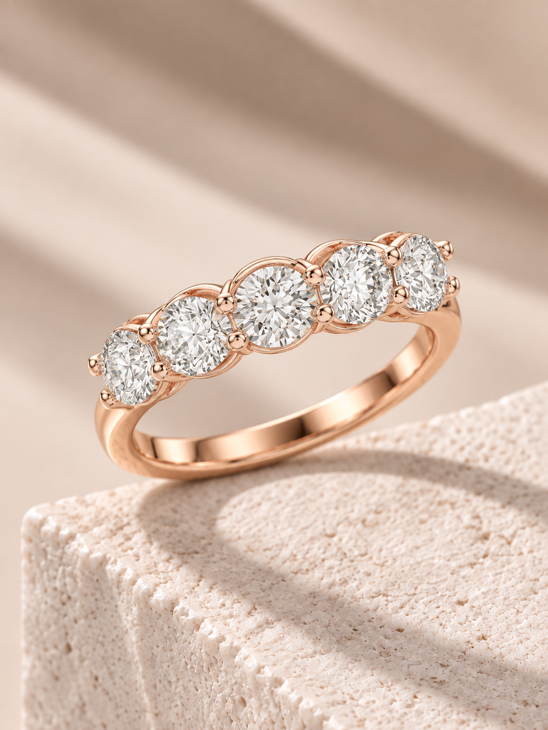 Zaina Rue round 2 ct lab grown diamond ring design, alternate view