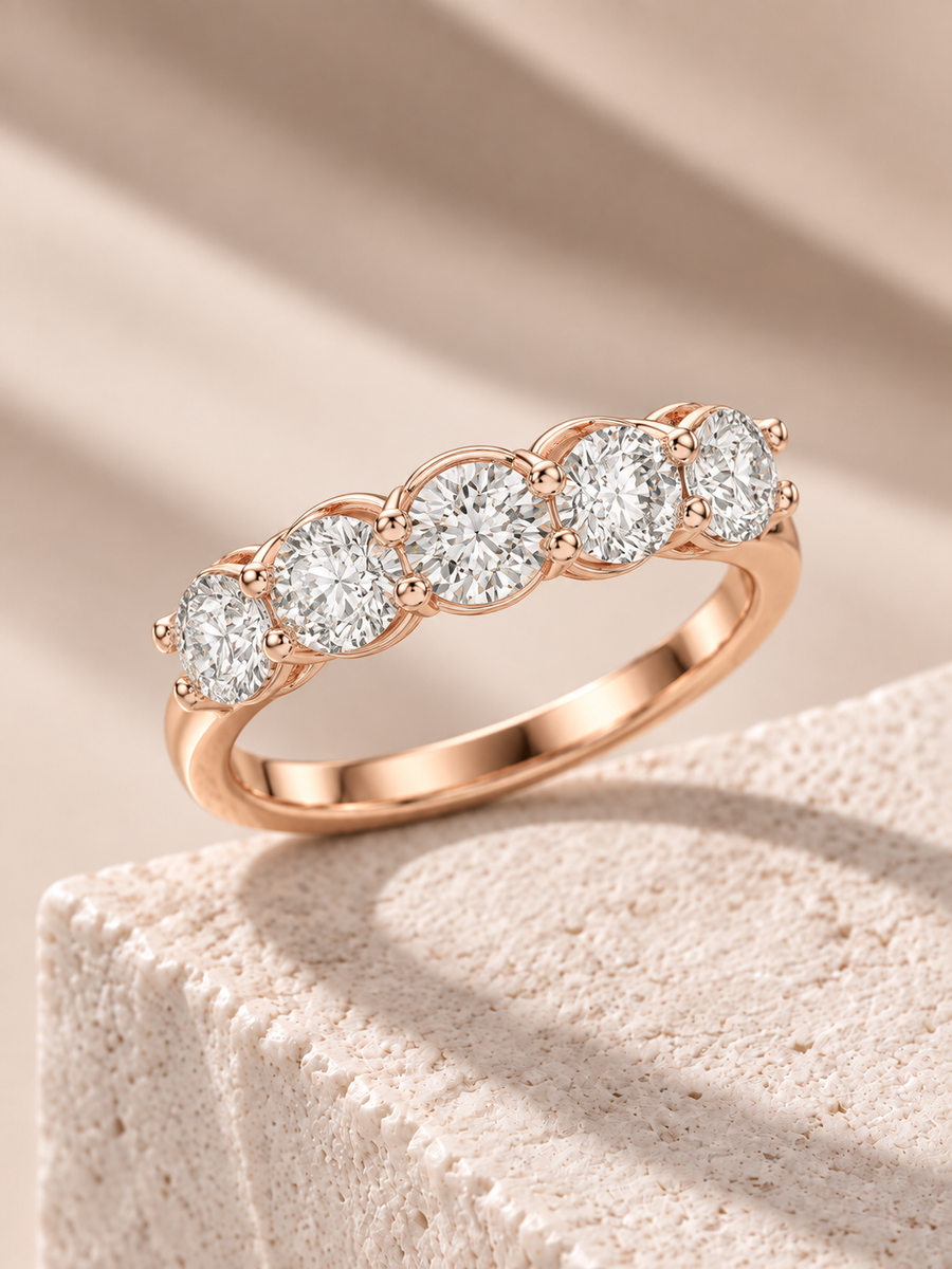 Zaina Rue round 2 ct lab grown diamond ring design, alternate view