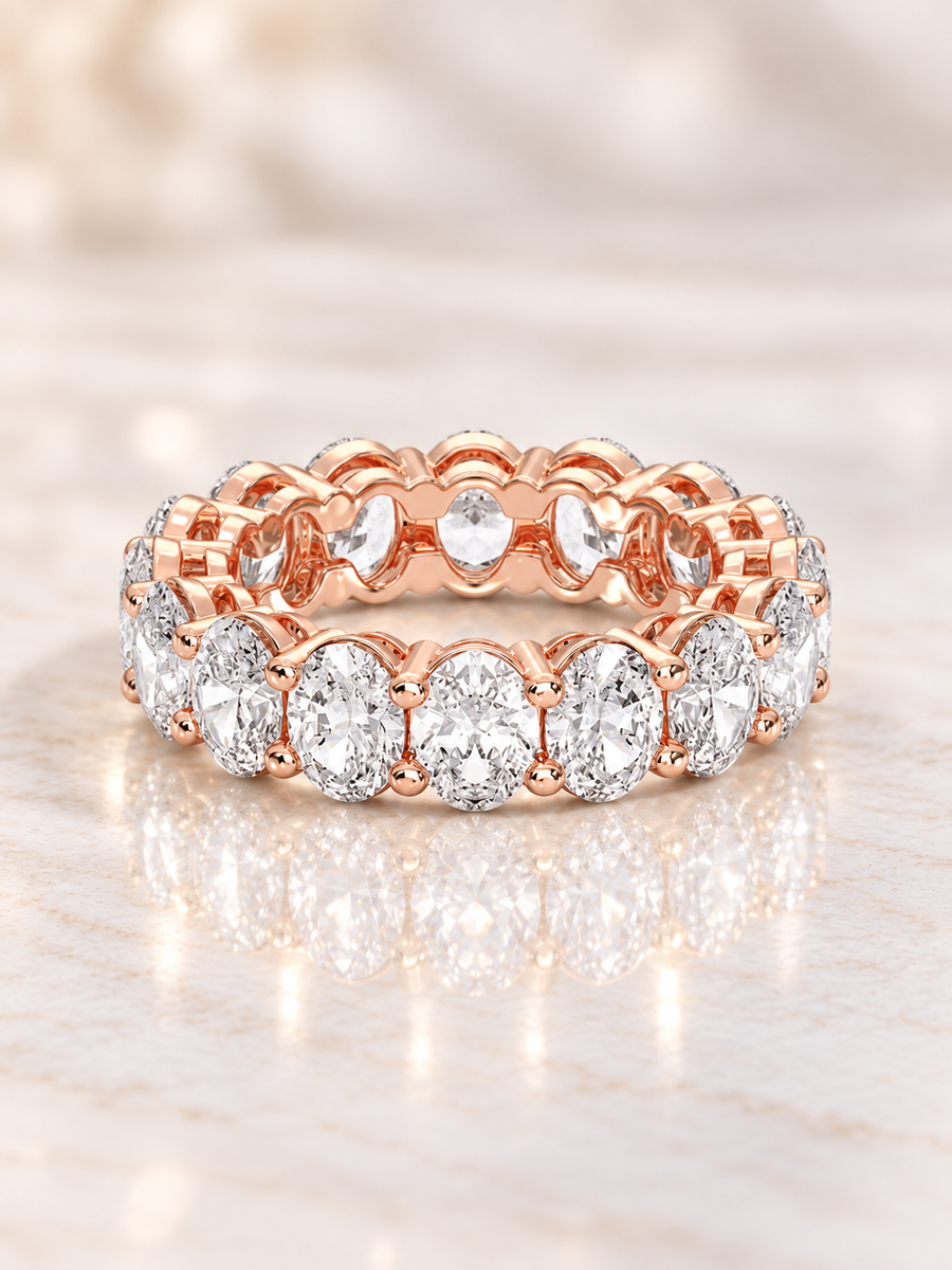 Zaina Vow oval lab grown diamond ring design, alternate view