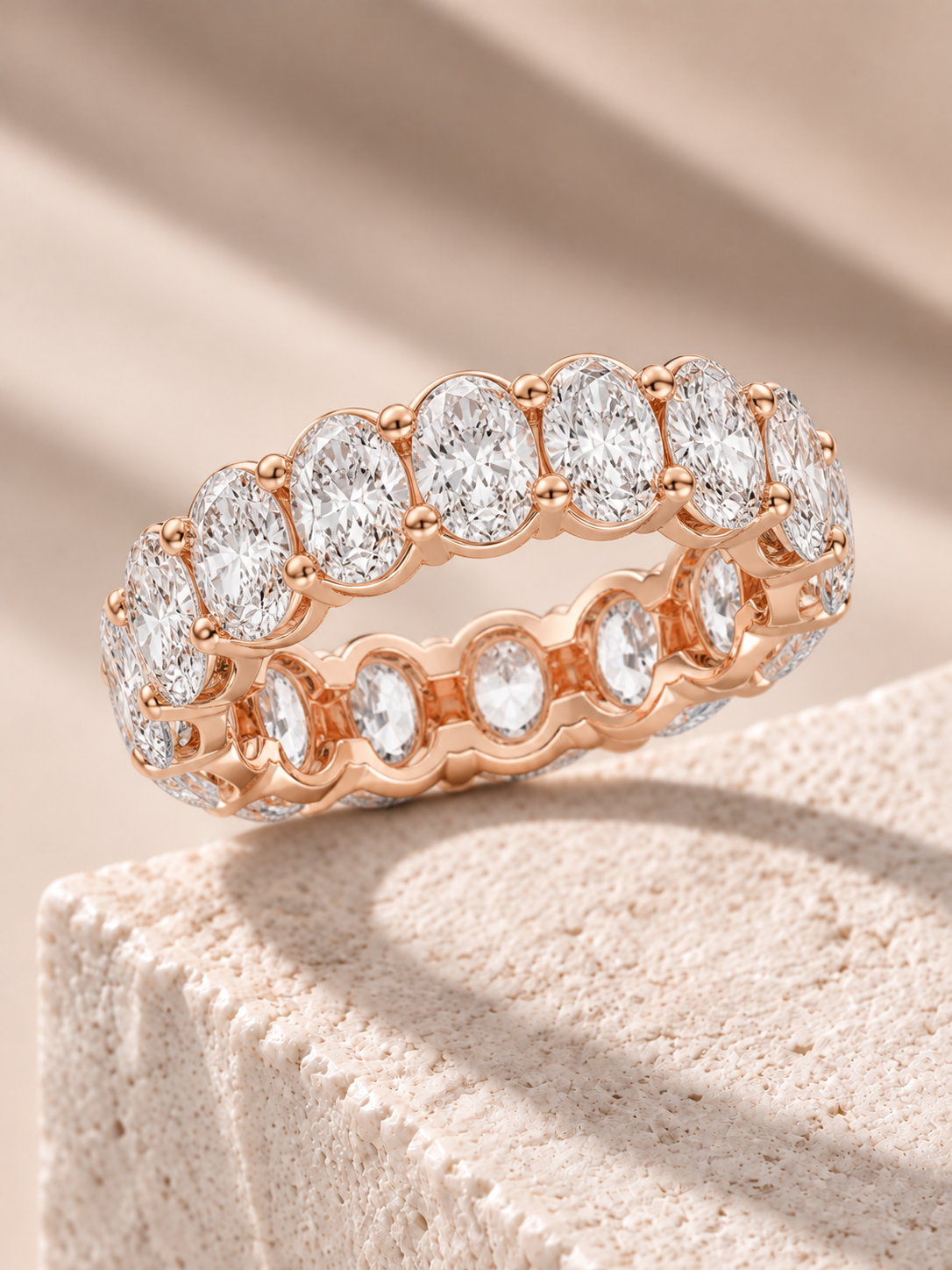 Zaina Vow oval lab grown diamond ring design, product view