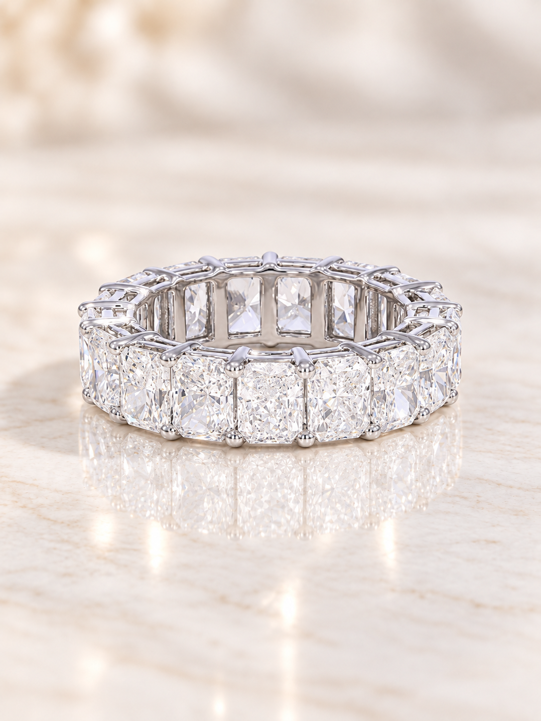 Zaina Vow radiant lab grown diamond ring design, product view