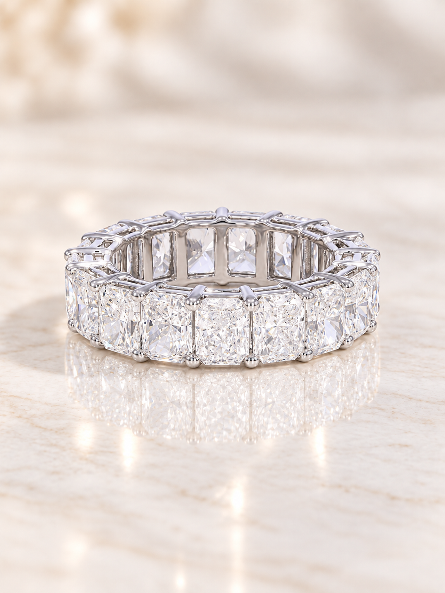 Zaina Vow radiant lab grown diamond ring design, product view