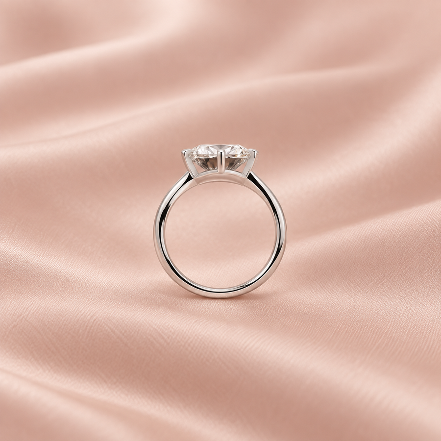 Zaina Lyra lab grown diamond ring in 14k Rose Gold, alternate view