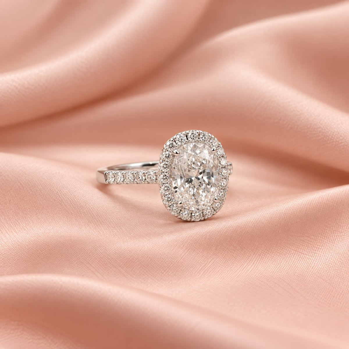 Zaina Aura Elongated Cushion lab grown diamond ring in 14k Yellow Gold, detail view 11