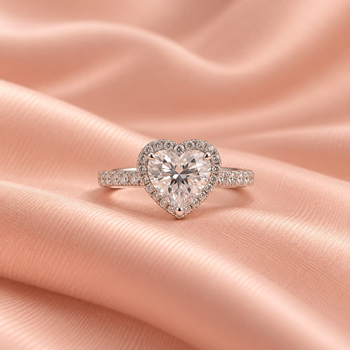 Zaina Aura Heart lab grown diamond ring in 14k Yellow Gold, product view