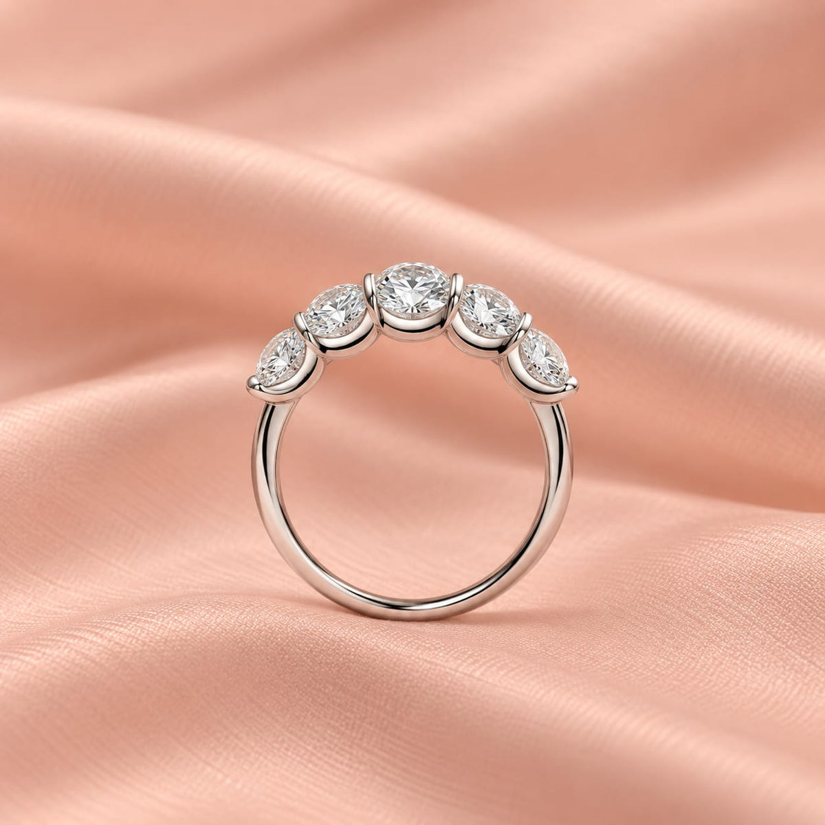 Zaina Lumière lab grown diamond ring in 14k Rose Gold, alternate view