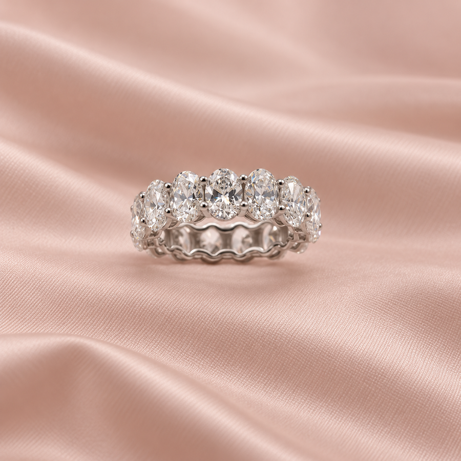 Zaina Eterna lab grown diamond ring in 14k Rose Gold, product view