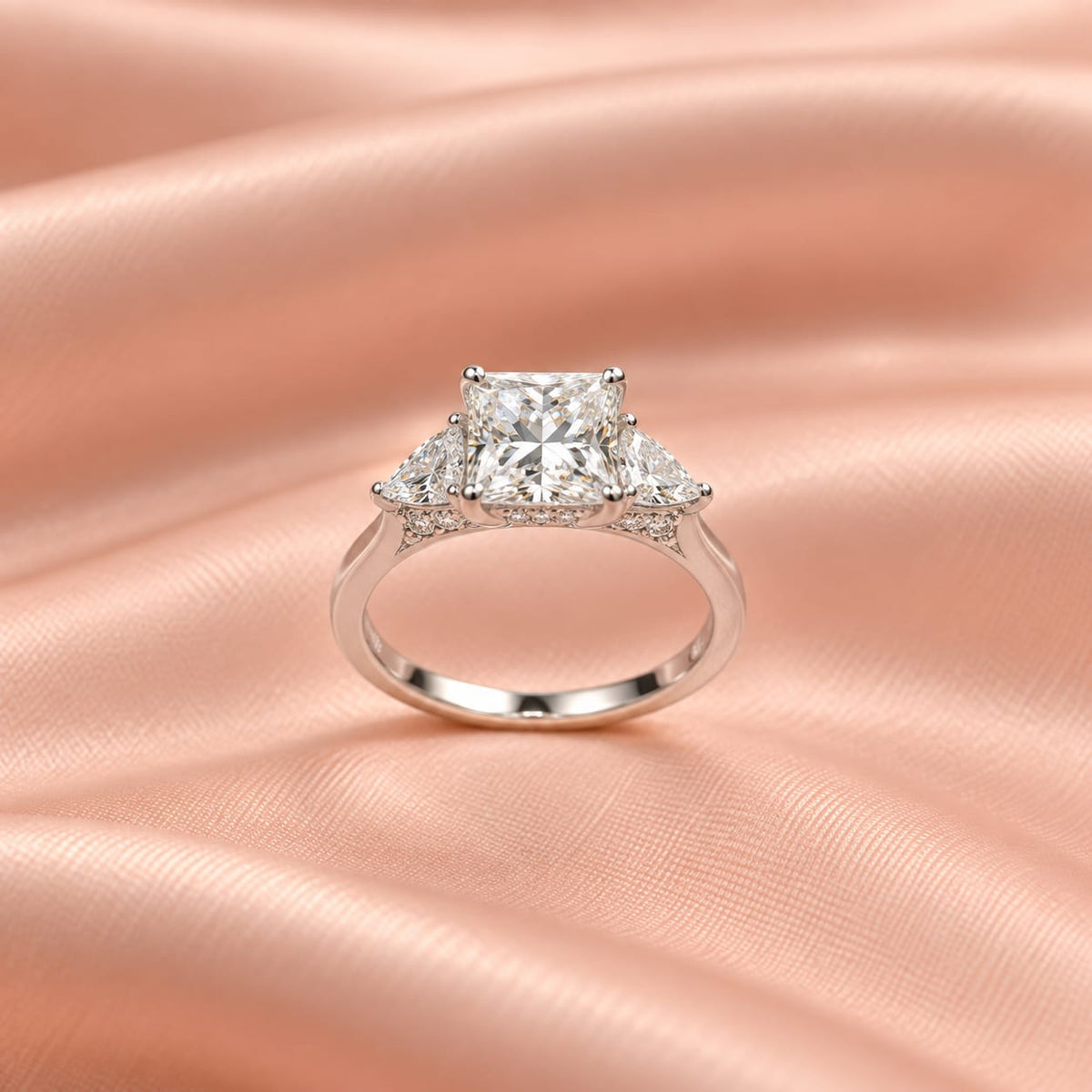 Zaina Iris lab grown diamond ring in 14k Rose Gold, alternate view