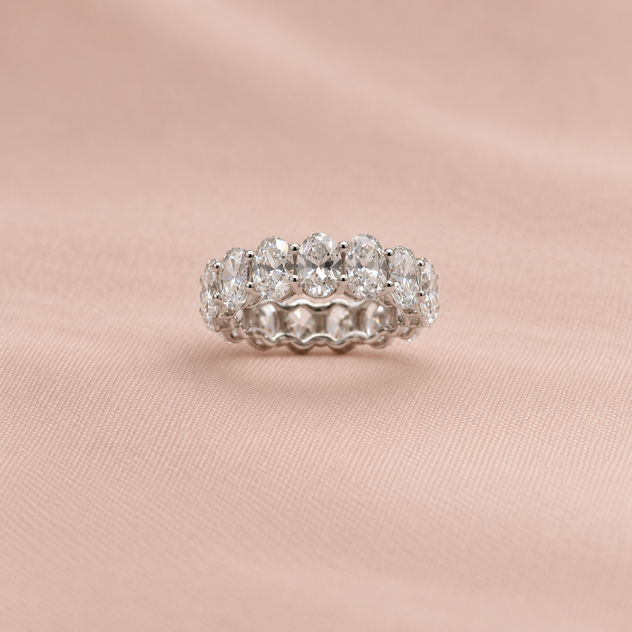 Zaina Eterna lab grown diamond ring in 14k Rose Gold, alternate view
