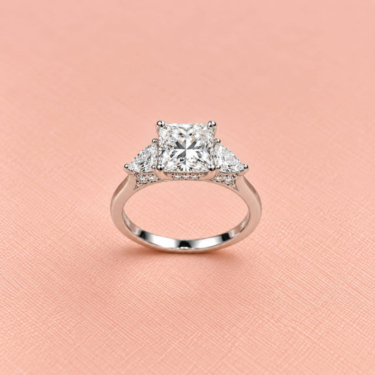 Zaina Iris lab grown diamond ring in 14k Rose Gold, detail view 2