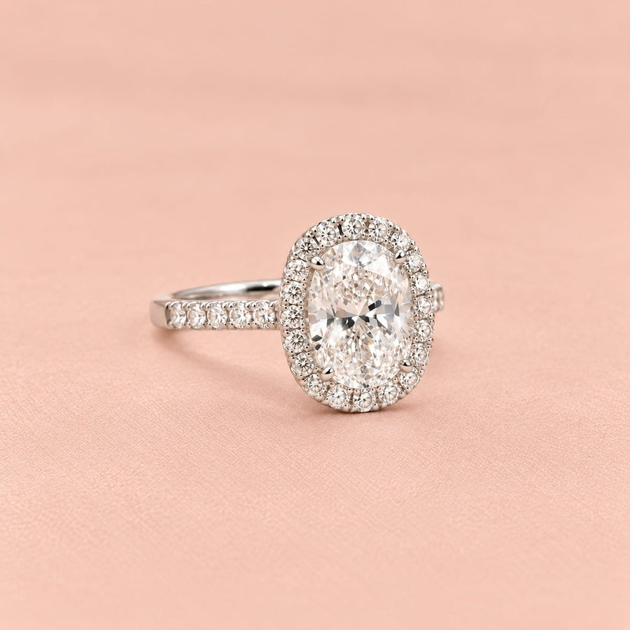 Zaina Aura Elongated Cushion lab grown diamond ring in 14k Yellow Gold, alternate view