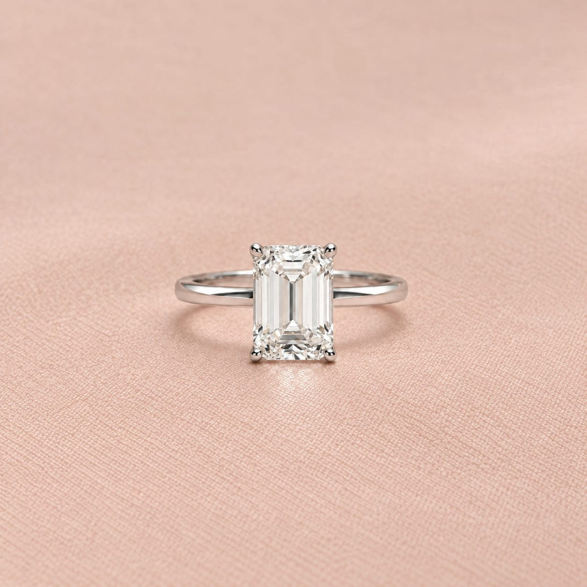 Zaina Nova emerald lab grown diamond ring design, detail view 3