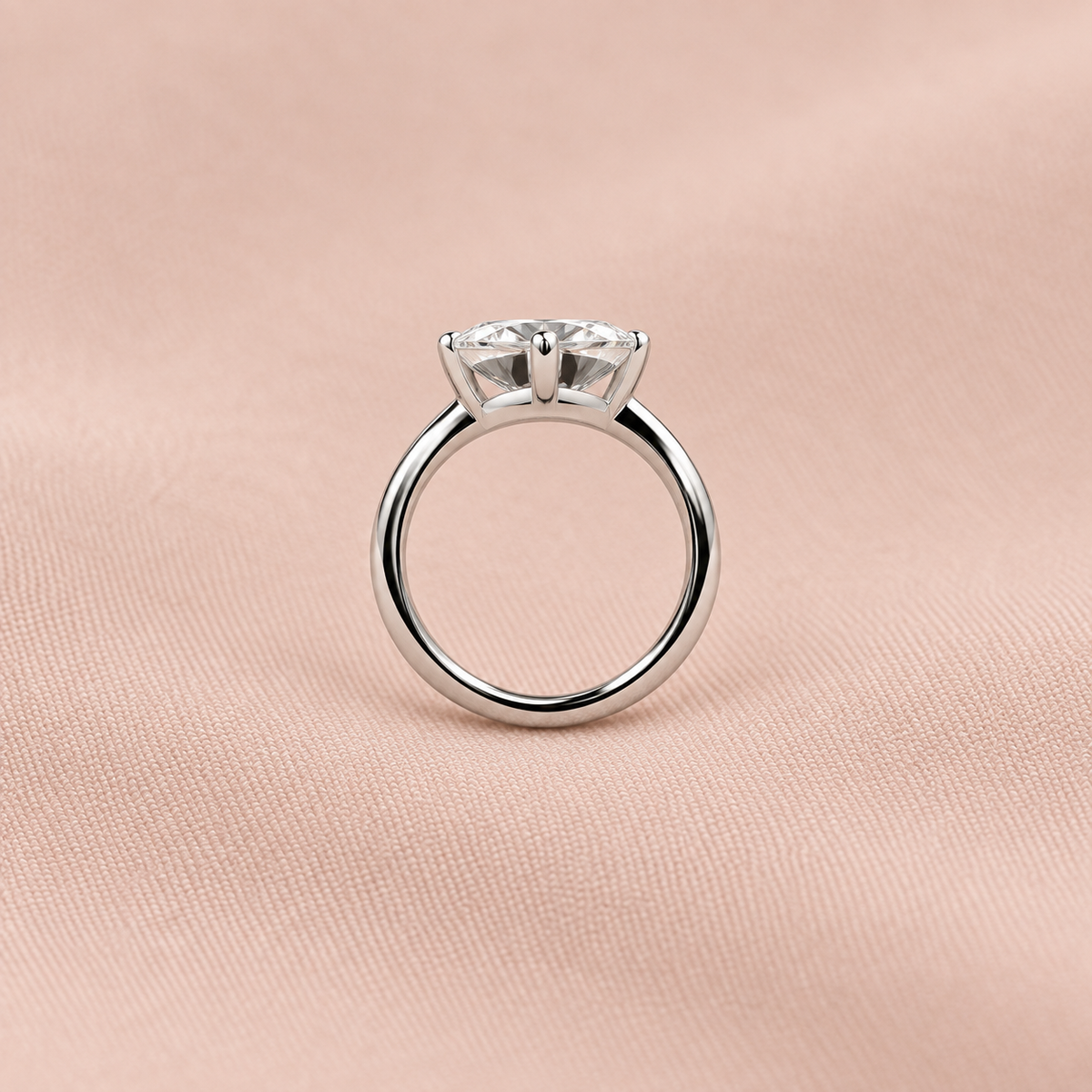 Zaina Lyra elongated cushion lab grown diamond ring design, detail view 7