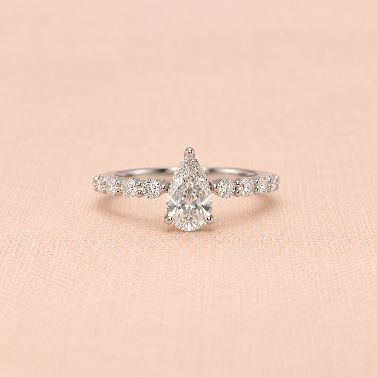 Zaina Serra lab grown diamond ring in 14k Rose Gold, product view