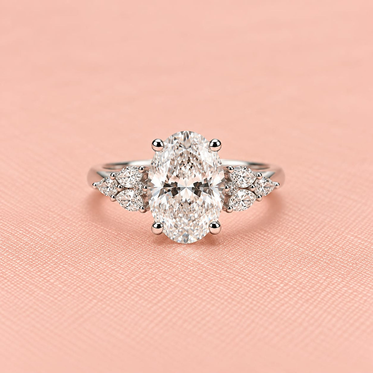 Zaina Lumi pear lab grown diamond ring design, detail view 4