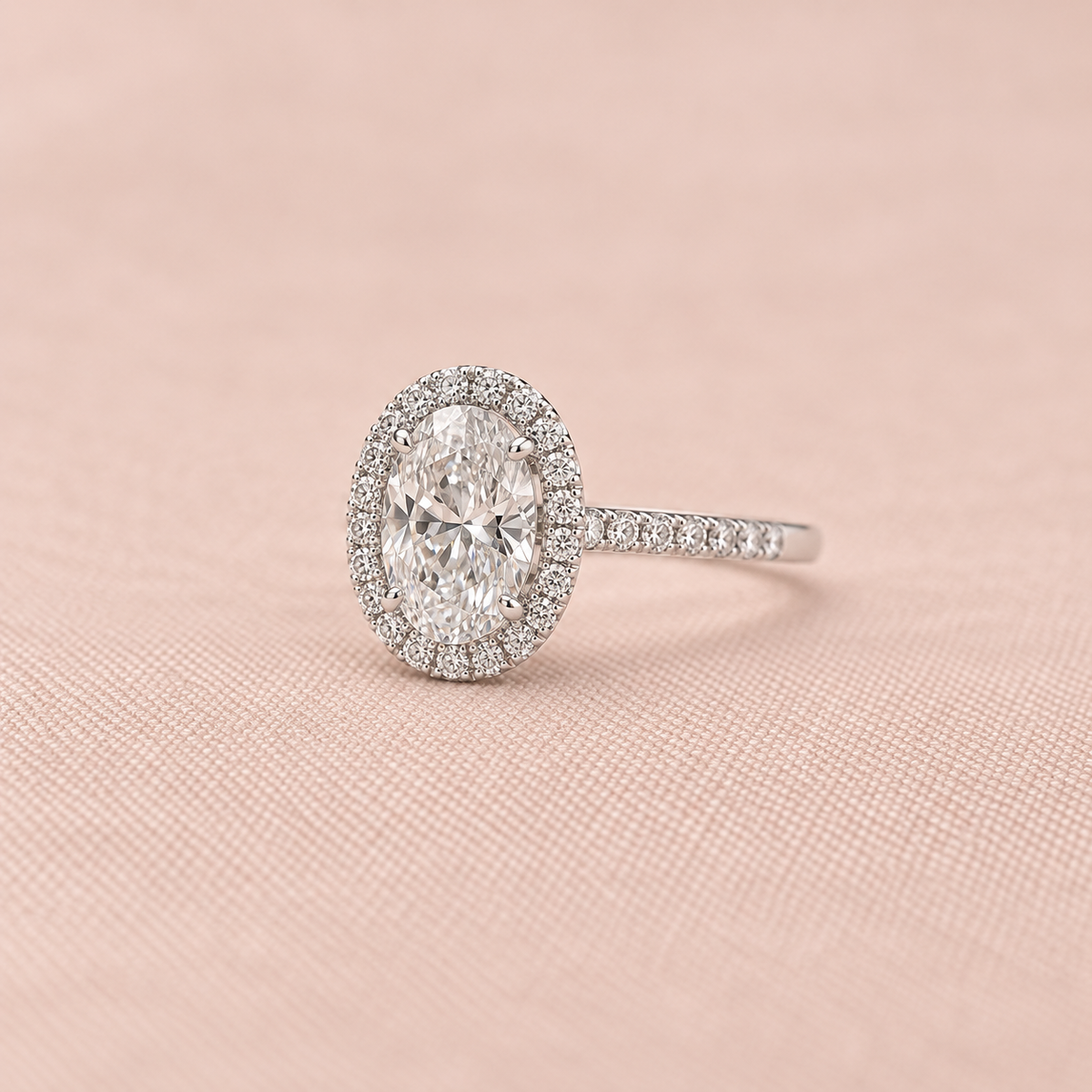 Zaina Aura Elongated Cushion lab grown diamond ring in 14k Yellow Gold, detail view 2