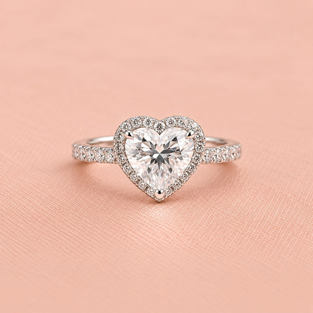 Zaina Aura Heart lab grown diamond ring in 14k Yellow Gold, detail view 5