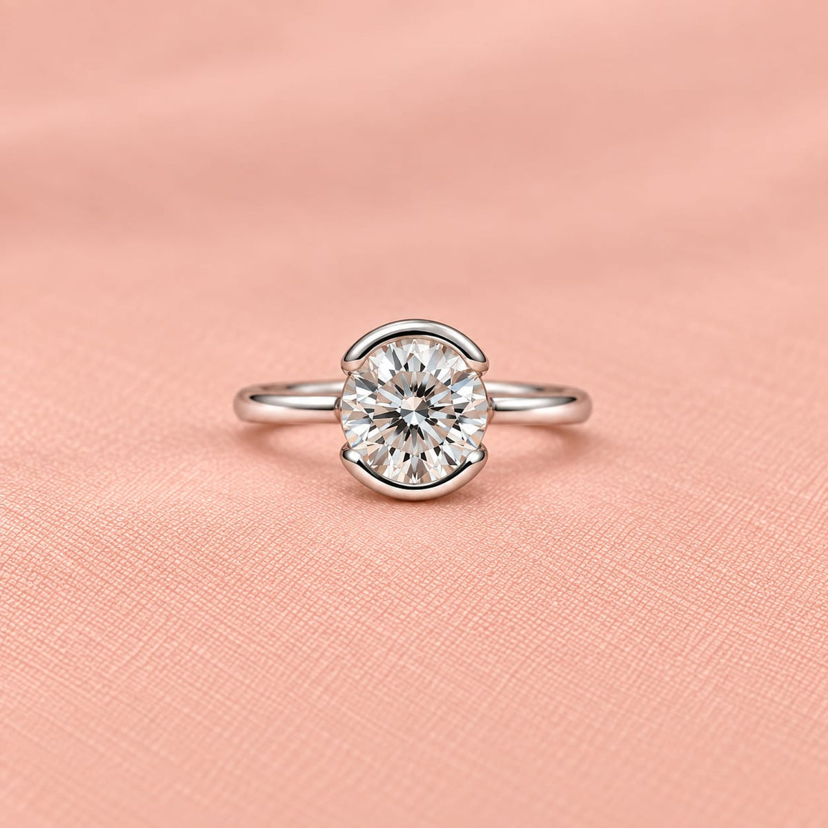 Zaina Sole lab grown diamond ring in 14k Rose Gold, alternate view