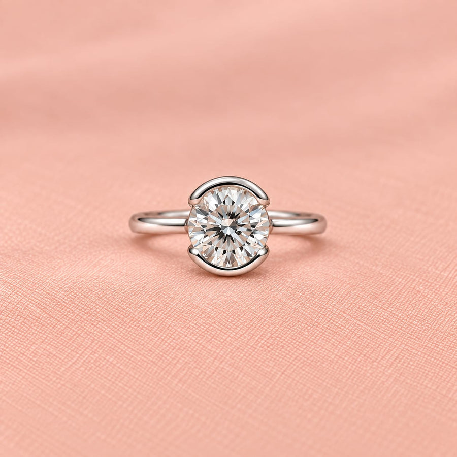 Zaina Sole lab grown diamond ring in 14k Rose Gold, alternate view