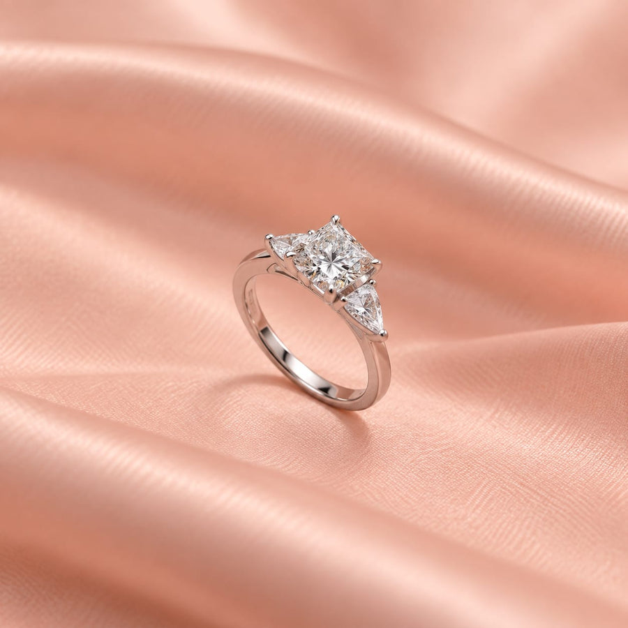 Zaina Iris lab grown diamond ring in 14k Rose Gold, product view