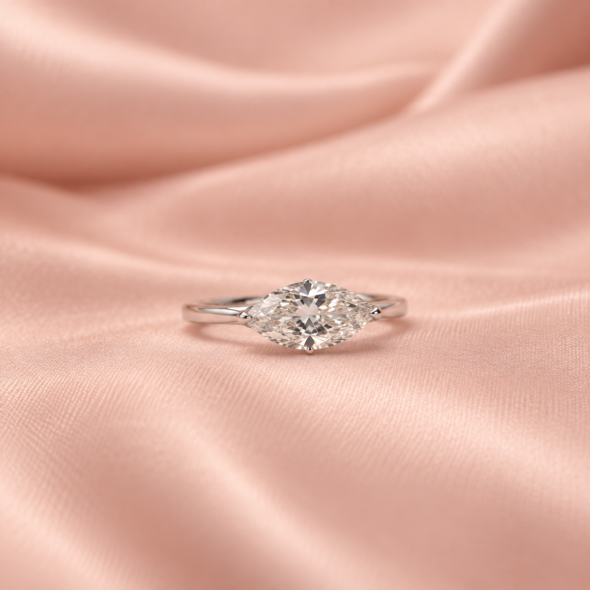 Zaina Lyra oval lab grown diamond ring design, detail view 9