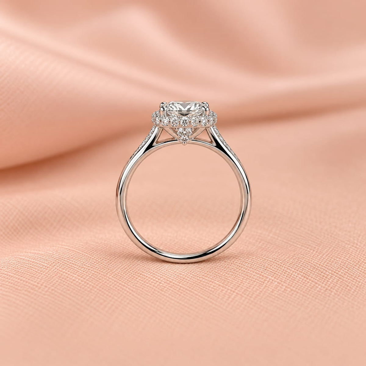 Zaina Aura Heart lab grown diamond ring in 14k Yellow Gold, detail view 6