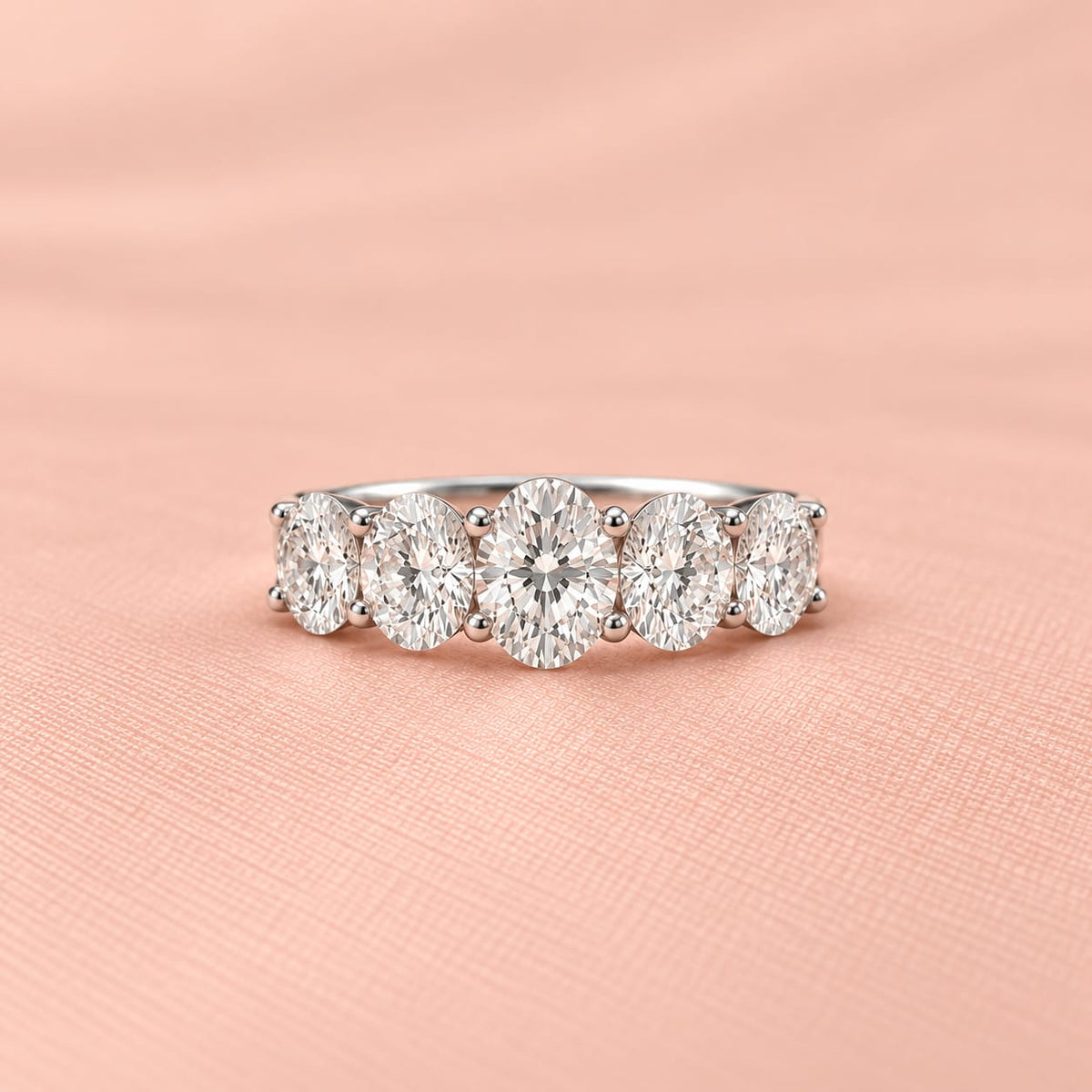 Zaina Lumière lab grown diamond ring in 14k Rose Gold, product view