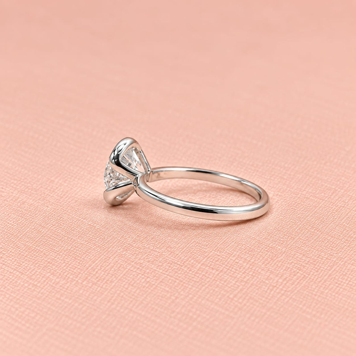 Zaina Sole lab grown diamond ring in 14k Rose Gold, detail view 3