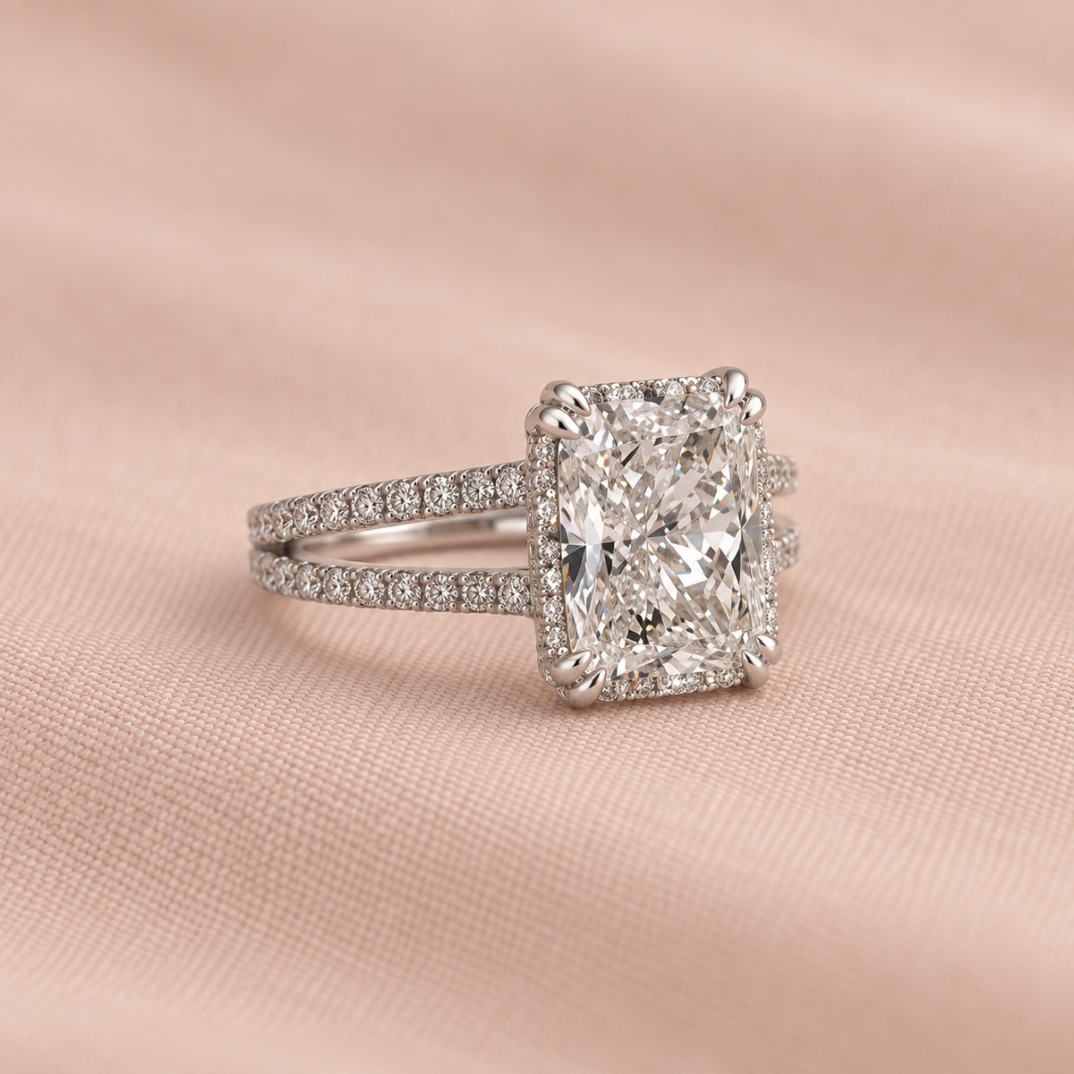 Zaina Vera lab grown diamond ring in 14k Rose Gold, product view