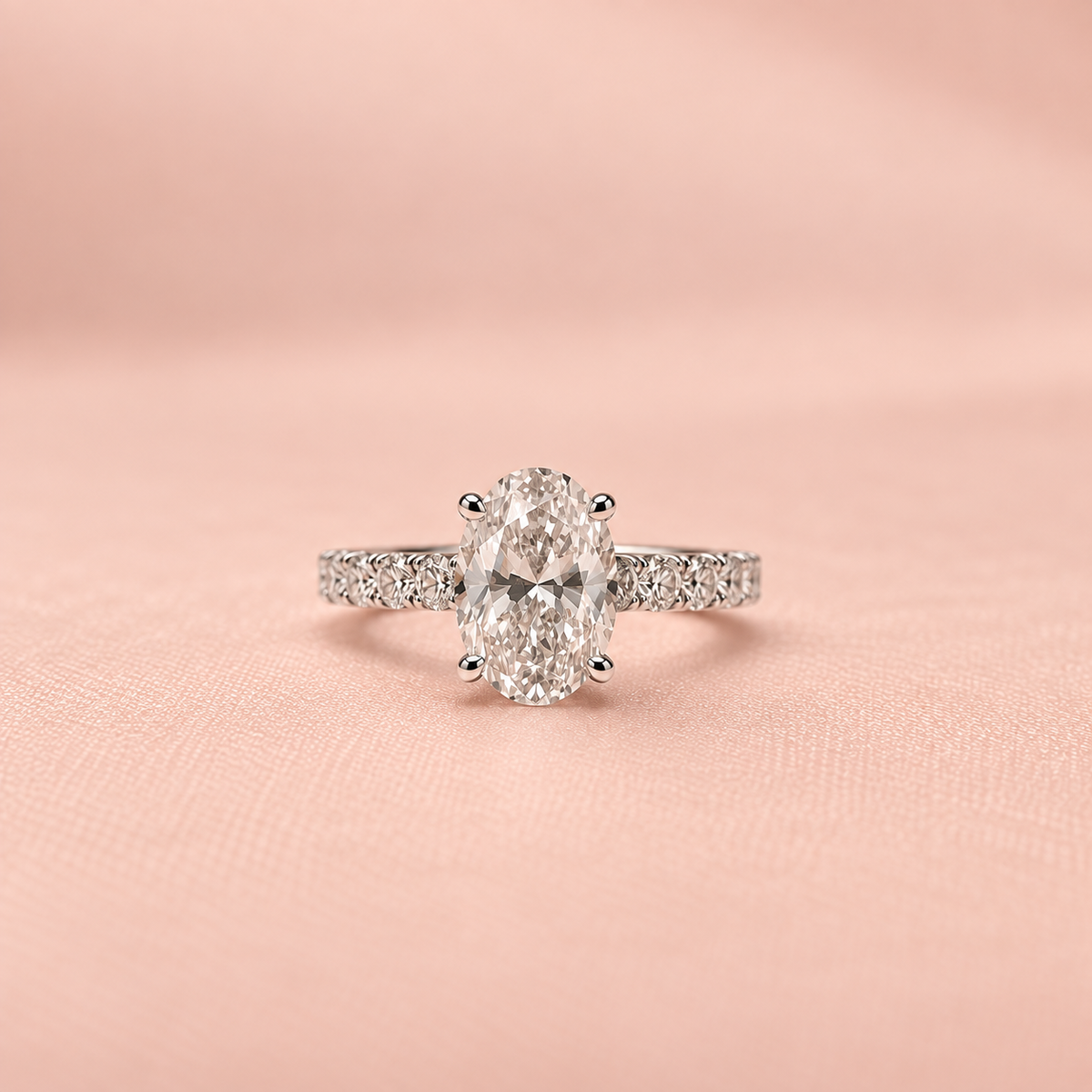 Zaina Mira lab grown diamond ring in 14k Rose Gold, product view