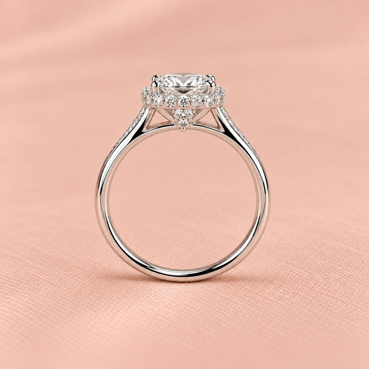Zaina Aura Heart lab grown diamond ring in 14k Yellow Gold, detail view 7