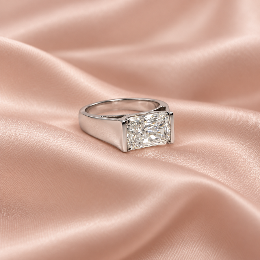 Zaina Saga lab grown diamond ring in 14k Rose Gold, product view