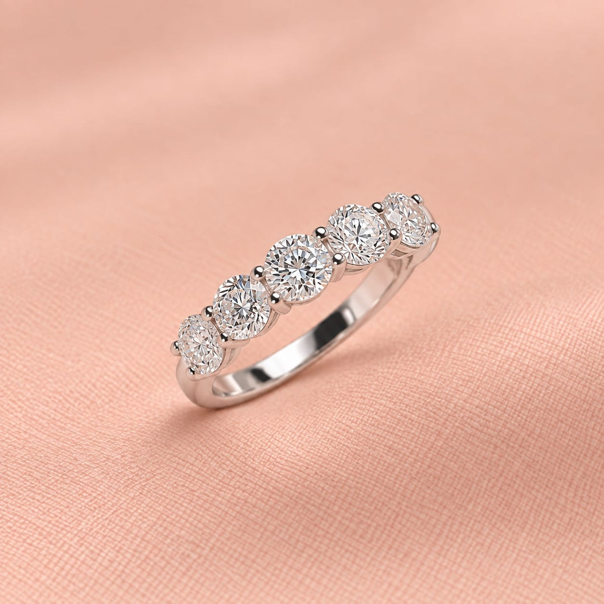 Zaina Luna lab grown diamond ring in 14k Rose Gold, detail view 5