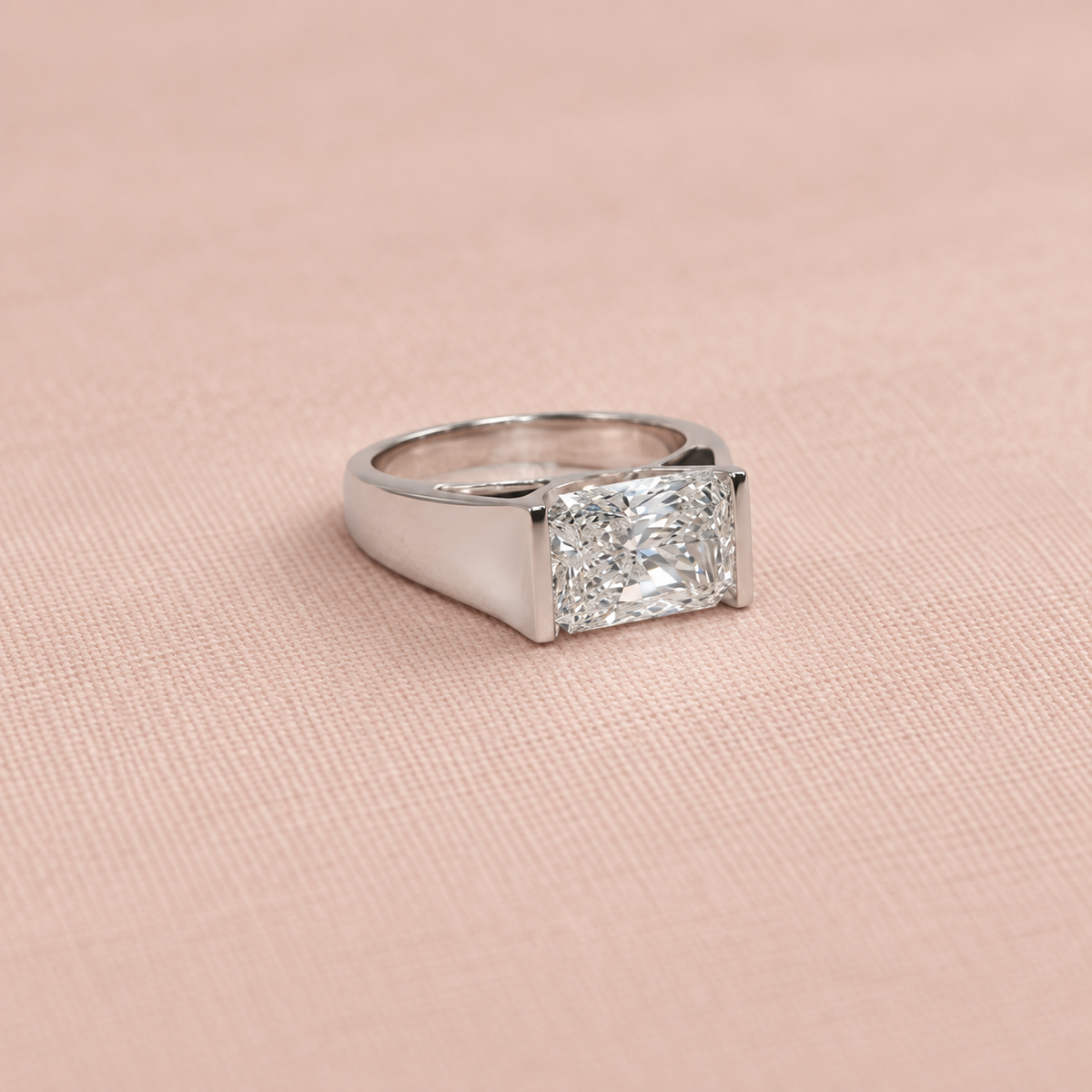 Zaina Saga lab grown diamond ring in 14k Rose Gold, alternate view
