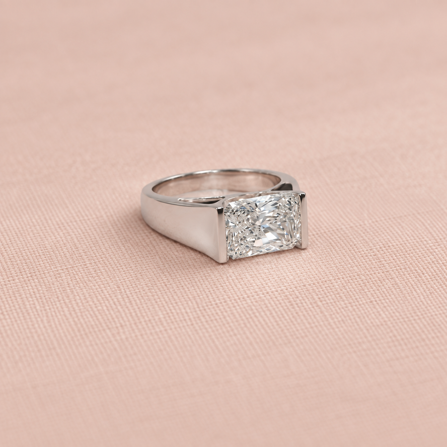Zaina Saga lab grown diamond ring in 14k Rose Gold, alternate view