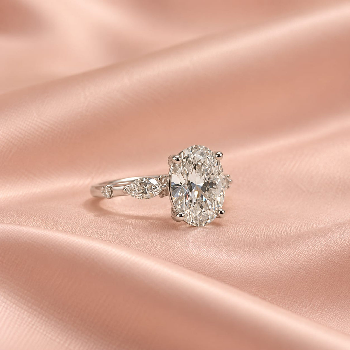 Zaina Elise lab grown diamond ring in 14k Rose Gold, detail view 6