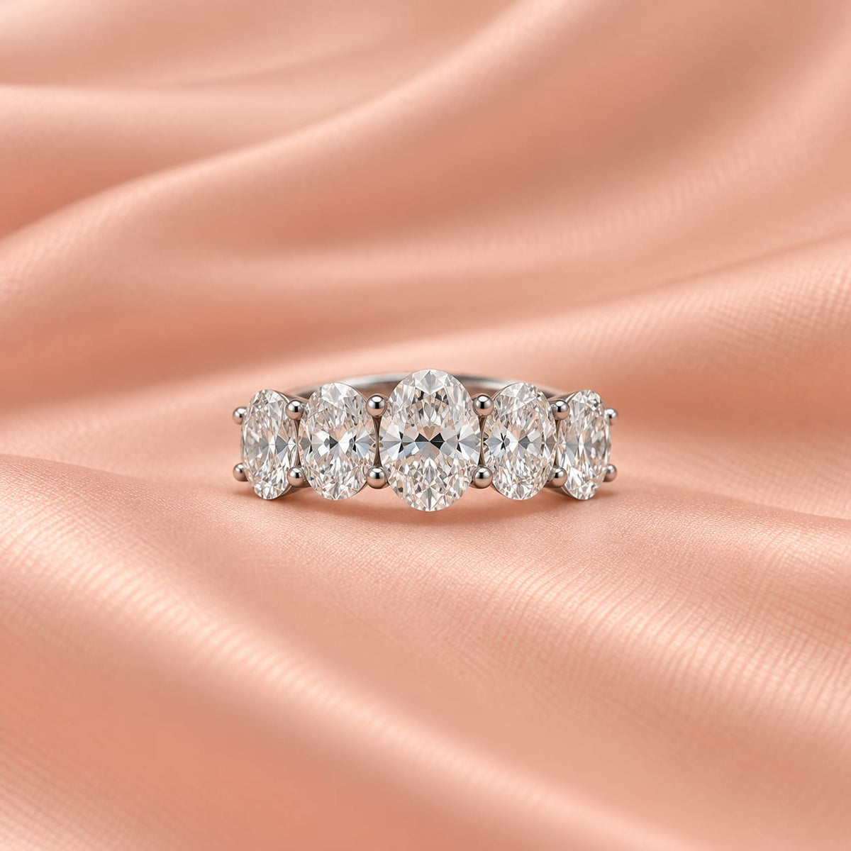 Zaina Lumière lab grown diamond ring in 14k Rose Gold, detail view 6