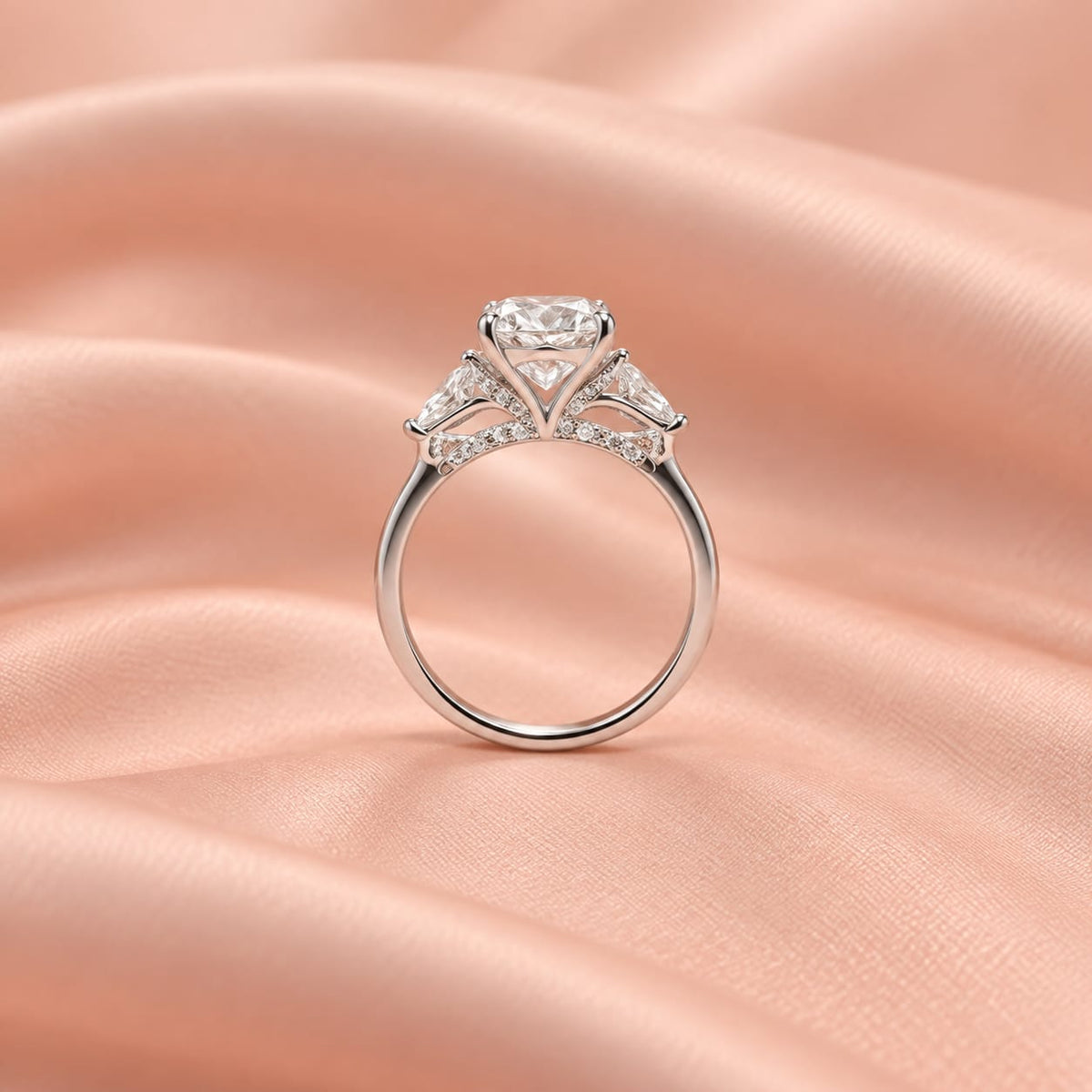 Zaina Iris lab grown diamond ring in 14k Rose Gold, detail view 6